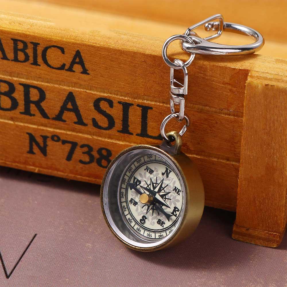 Compass Keychain Mini - Equipo de escalada llavero de aleación
