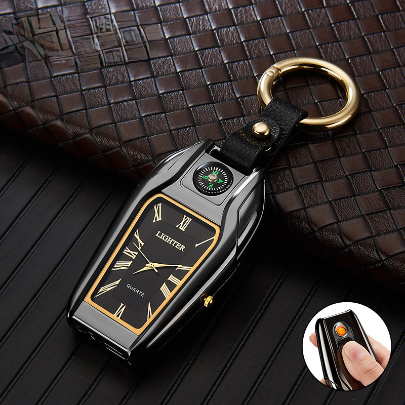 Compass Keychain Mini - LLavero de brújula multifuncional para hombre,