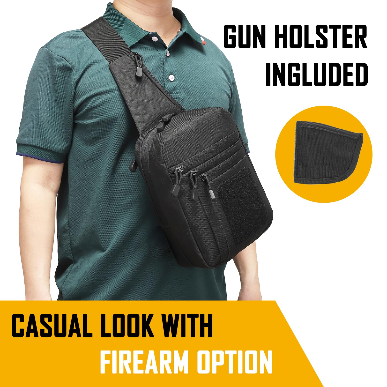 Edc Concealed Carry - Bolso bandolera de transporte oculto para