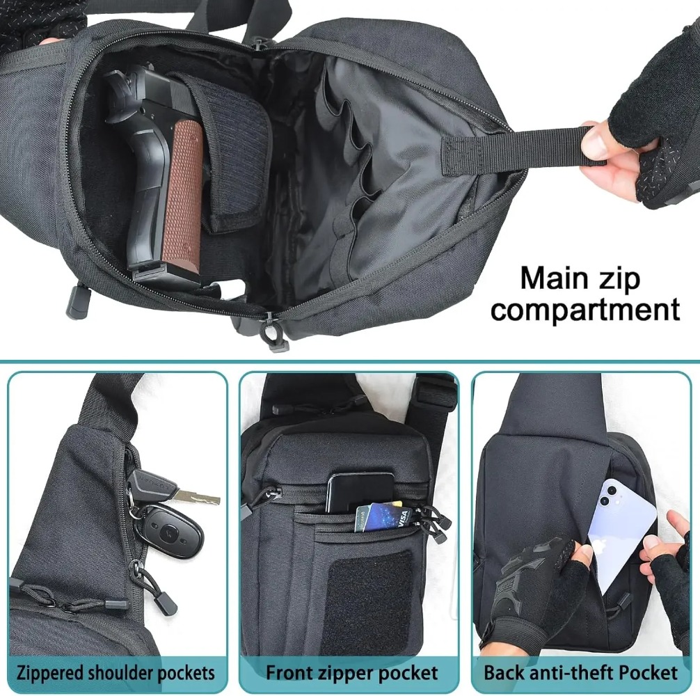 Bolso táctico oculto tipo band - Edc Concealed Carry Backpack reseña y precio