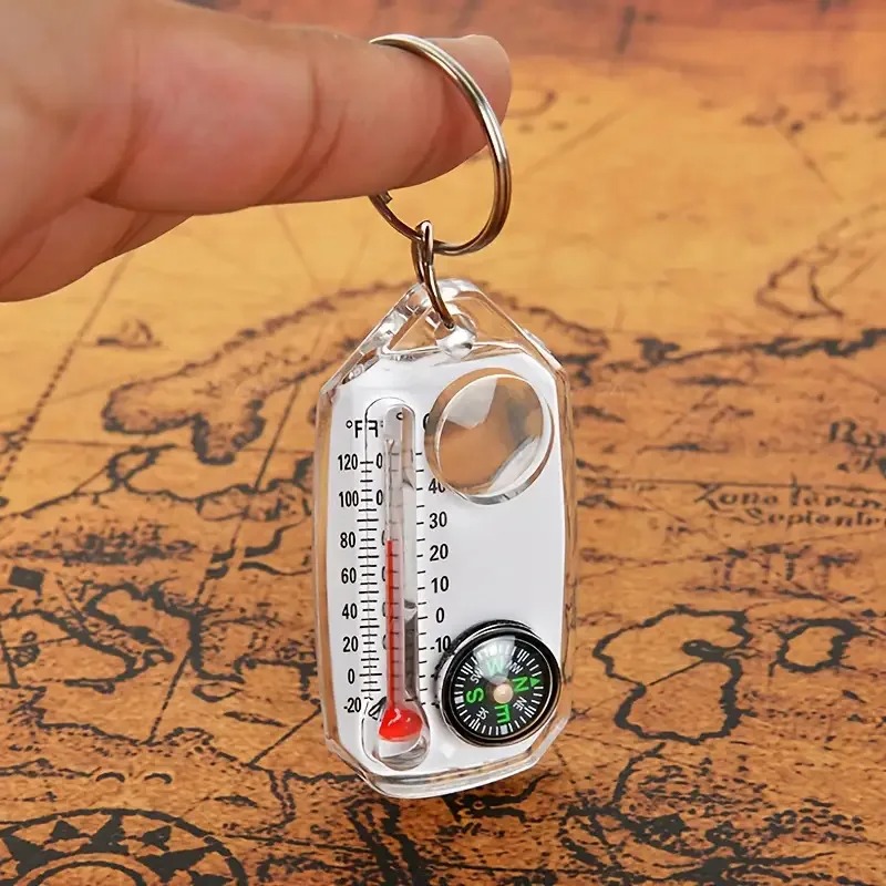 Llavero 3 en 1 con Brújula, Te - Compass Keychain Mini reseña y precio