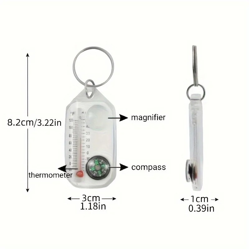 Llavero 3 en 1 con Brújula, Te - Compass Keychain Mini reseña y precio